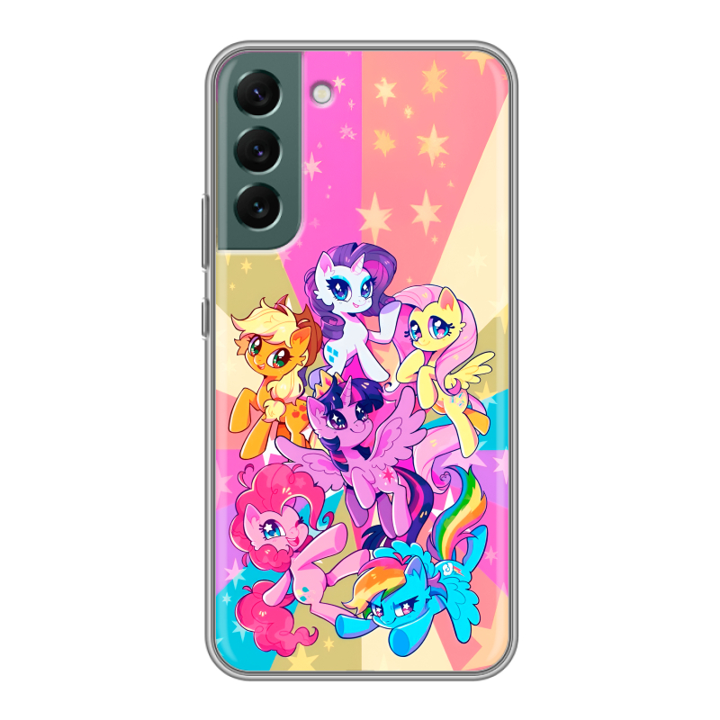 Силиконовый чехол на Samsung Galaxy S22 Plus с принтом My little pony Дружба чудо Силиконовый чехол на Samsung Galaxy S22 Plus с принтом My little pony Дружба чудо