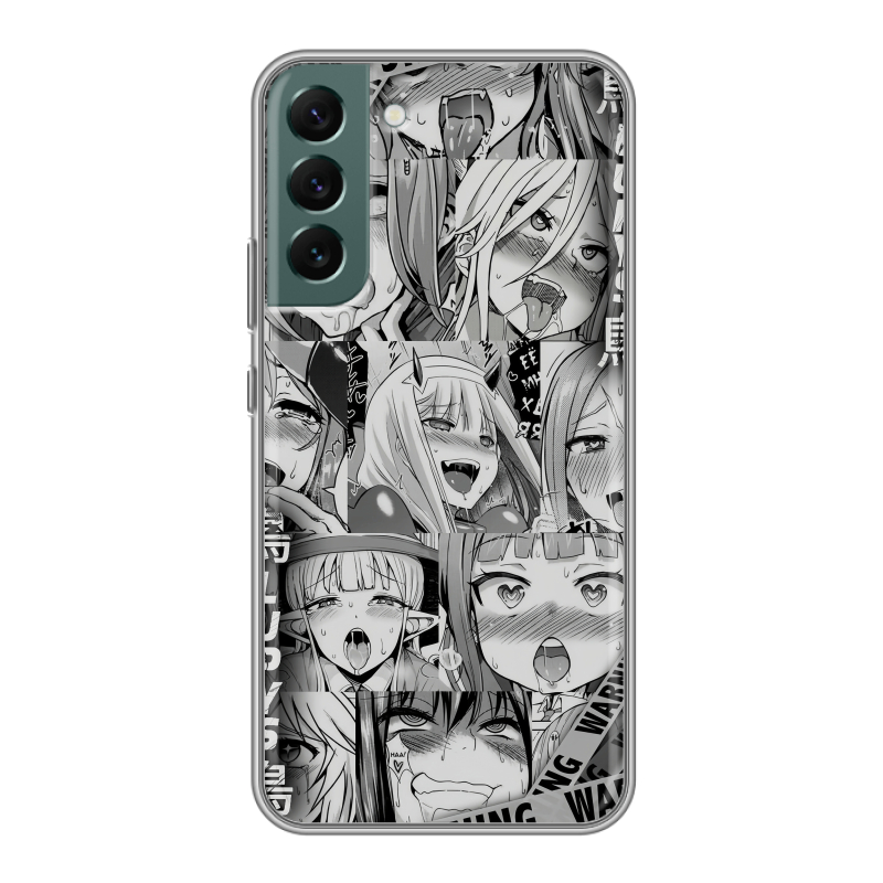 Силиконовый чехол на Samsung Galaxy S22 Plus с принтом Ahegao Ахегао Аниме Силиконовый чехол на Samsung Galaxy S22 Plus с принтом Ahegao Ахегао Аниме