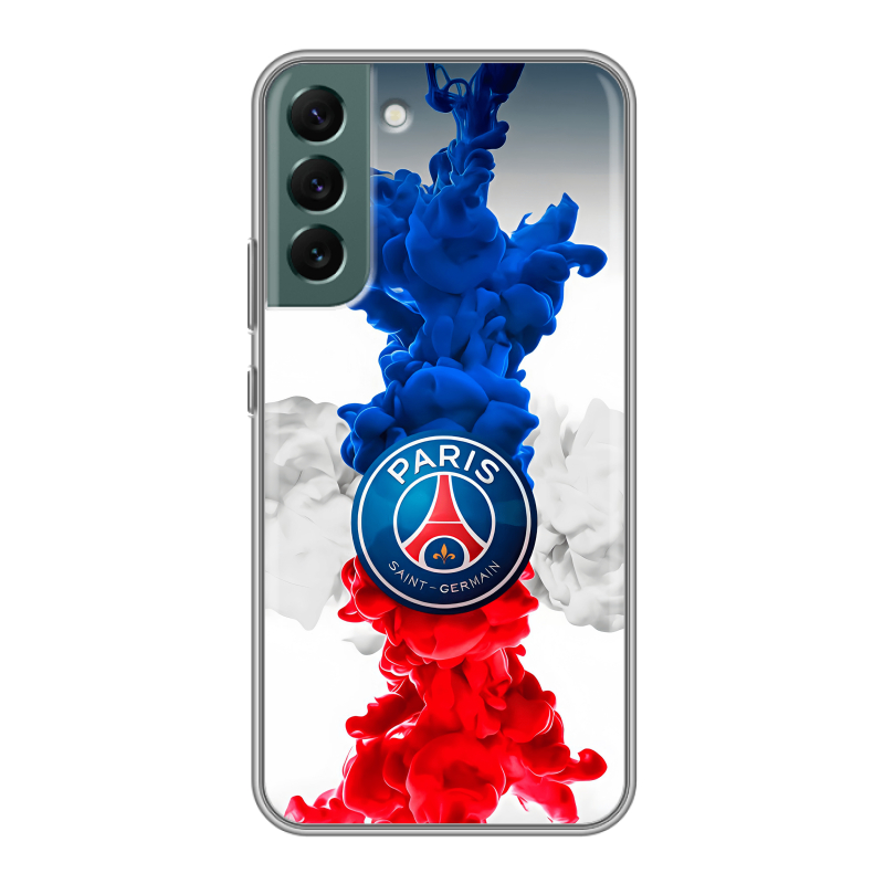 Силиконовый противоударный чехол на Samsung Galaxy S22 Plus с принтом PSG ПСЖ Силиконовый противоударный чехол на Samsung Galaxy S22 Plus с принтом PSG ПСЖ