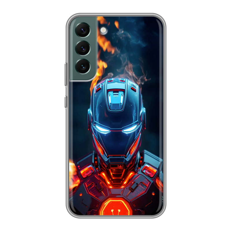Силиконовый противоударный чехол на Samsung Galaxy S22 Plus с принтом IronMan Железный человек Силиконовый противоударный чехол на Samsung Galaxy S22 Plus с принтом IronMan Железный человек