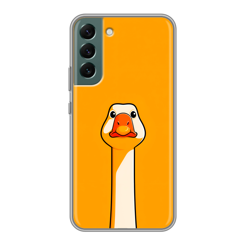 Силиконовый чехол на Samsung Galaxy S22 Plus с принтом Смешная утка Силиконовый чехол на Samsung Galaxy S22 Plus с принтом Смешная утка