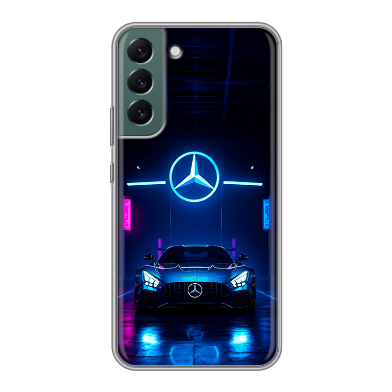 Силиконовый чехол на Samsung Galaxy S22 Plus с принтом Mercedes Мерседес Силиконовый чехол на Samsung Galaxy S22 Plus с принтом Mercedes Мерседес