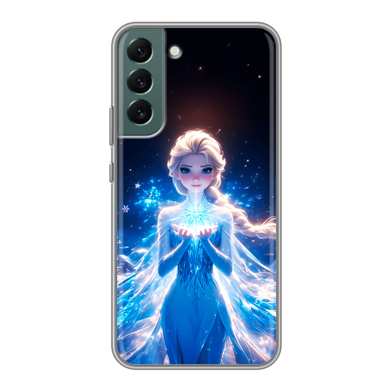 Силиконовый противоударный чехол на Samsung Galaxy S22 Plus с принтом Холодное сердце Frozen Силиконовый противоударный чехол на Samsung Galaxy S22 Plus с принтом Холодное сердце Frozen