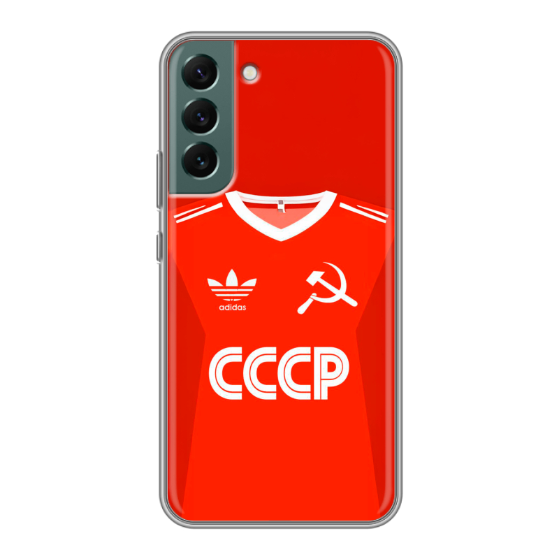 Силиконовый чехол на Samsung Galaxy S22 Plus с принтом Флаг Герб СССР Силиконовый чехол на Samsung Galaxy S22 Plus с принтом Флаг Герб СССР