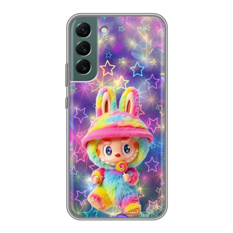 Силиконовый противоударный чехол на Samsung Galaxy S22 Plus с принтом Labubu Лабубу Силиконовый противоударный чехол на Samsung Galaxy S22 Plus с принтом Labubu Лабубу