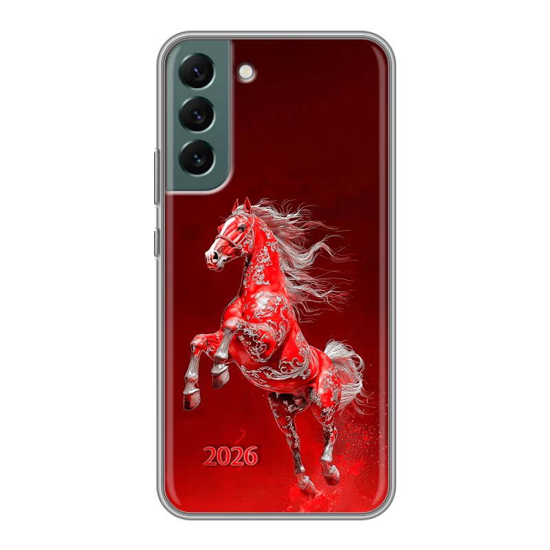 Силиконовый чехол на Samsung Galaxy S22 Plus с принтом Новый год Силиконовый чехол на Samsung Galaxy S22 Plus с принтом Новый год