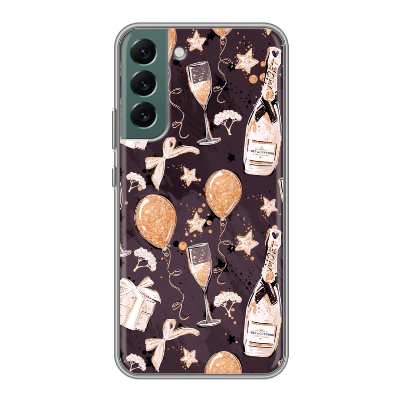 Силиконовый чехол на Samsung Galaxy S22 Plus с принтом Новый год Силиконовый чехол на Samsung Galaxy S22 Plus с принтом Новый год