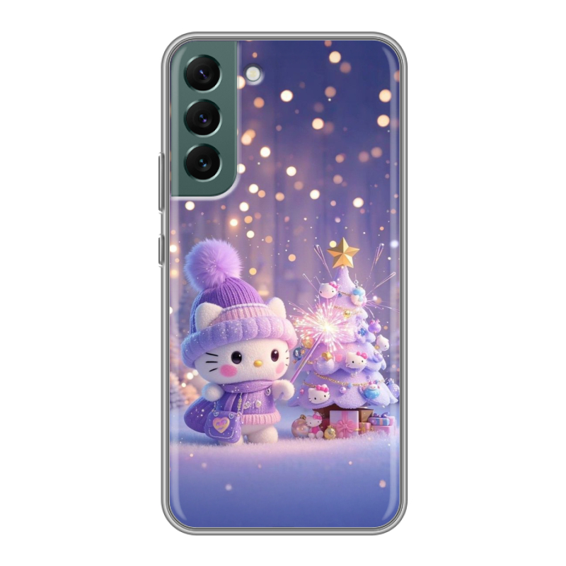 Силиконовый чехол на Samsung Galaxy S22 Plus с принтом Новый год Силиконовый чехол на Samsung Galaxy S22 Plus с принтом Новый год