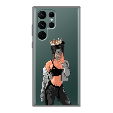 Силиконовый чехол на Samsung Galaxy S22 Ultra с принтом Женские принты Силиконовый чехол на Samsung Galaxy S22 Ultra с принтом Женские принты