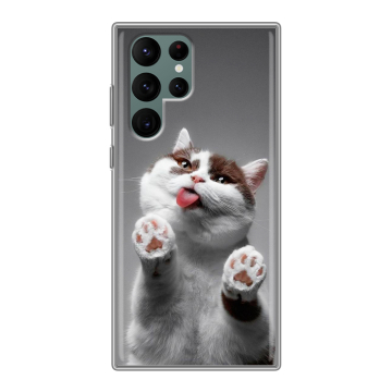 Силиконовый чехол на Samsung Galaxy S22 Ultra с принтом Коты Силиконовый чехол на Samsung Galaxy S22 Ultra с принтом Коты