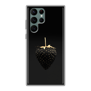 Силиконовый чехол на Samsung Galaxy S22 Ultra с принтом Черная клубника Силиконовый чехол на Samsung Galaxy S22 Ultra с принтом Черная клубника
