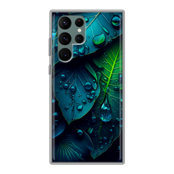 Силиконовый чехол на Samsung Galaxy S22 Ultra с принтом Листья Силиконовый чехол на Samsung Galaxy S22 Ultra с принтом Листья