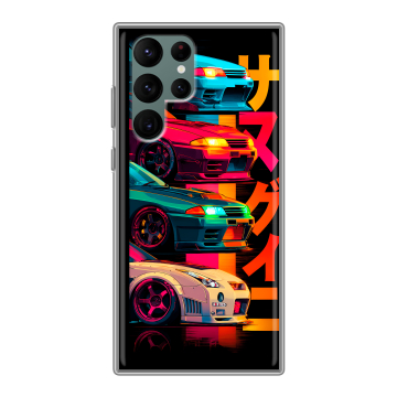 Силиконовый чехол на Samsung Galaxy S22 Ultra с принтом Гоночные машины Силиконовый чехол на Samsung Galaxy S22 Ultra с принтом Гоночные машины