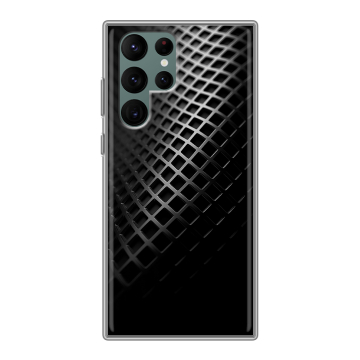 Силиконовый чехол на Samsung Galaxy S22 Ultra с принтом Текстура металла