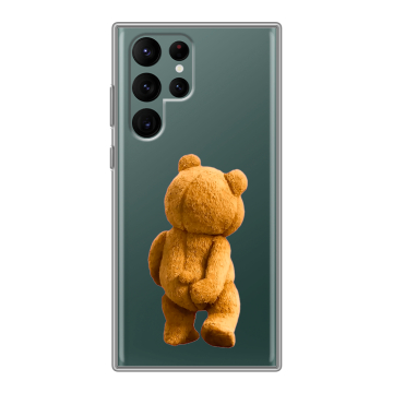 Силиконовый чехол на Samsung Galaxy S22 Ultra с принтом Медведь