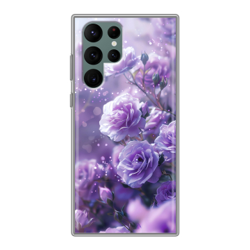Силиконовый чехол на Samsung Galaxy S22 Ultra с принтом Розы цветы
