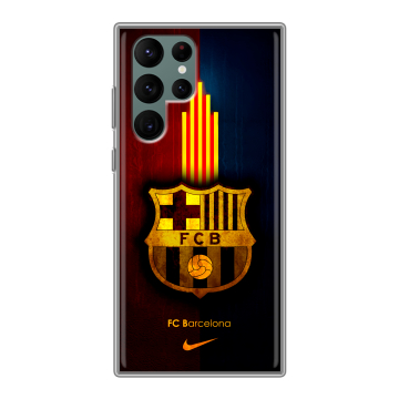 Силиконовый чехол на Samsung Galaxy S22 Ultra с принтом Барселона Barcelona