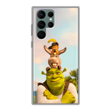 Силиконовый чехол на Samsung Galaxy S22 Ultra с принтом Шрек Shrek