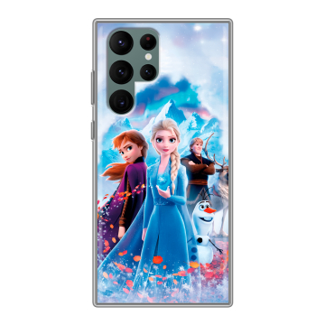 Силиконовый чехол на Samsung Galaxy S22 Ultra с принтом Холодное сердце Frozen