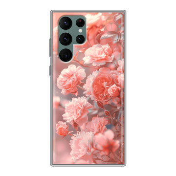 Силиконовый чехол на Samsung Galaxy S22 Ultra с принтом Розы цветы Силиконовый чехол на Samsung Galaxy S22 Ultra с принтом Розы цветы