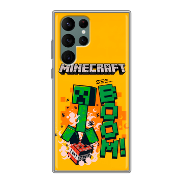 Силиконовый чехол на Samsung Galaxy S22 Ultra с принтом Майнкрафт Minecraft Силиконовый чехол на Samsung Galaxy S22 Ultra с принтом Майнкрафт Minecraft