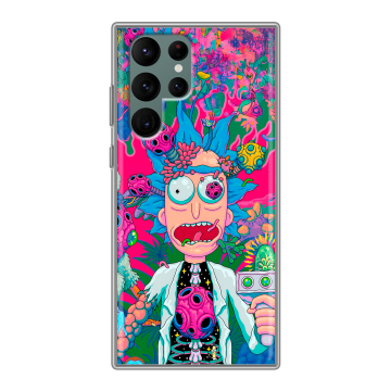 Силиконовый чехол на Samsung Galaxy S22 Ultra с принтом Рик и Морти Rick Morty Силиконовый чехол на Samsung Galaxy S22 Ultra с принтом Рик и Морти Rick Morty
