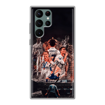 Силиконовый чехол на Samsung Galaxy S22 Ultra с принтом Реал Роналдо Real Ronaldo Силиконовый чехол на Samsung Galaxy S22 Ultra с принтом Реал Роналдо Real Ronaldo