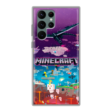 Силиконовый чехол на Samsung Galaxy S22 Ultra с принтом Майнкрафт Minecraft Силиконовый чехол на Samsung Galaxy S22 Ultra с принтом Майнкрафт Minecraft