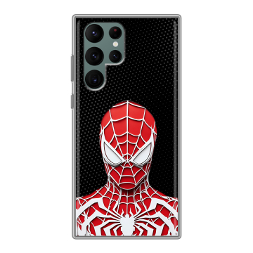 Силиконовый чехол на Samsung Galaxy S22 Ultra с принтом человек паук spiderman Силиконовый чехол на Samsung Galaxy S22 Ultra с принтом человек паук spiderman