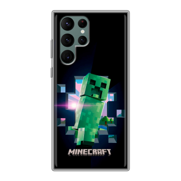 Силиконовый чехол на Samsung Galaxy S22 Ultra с принтом Майнкрафт Minecraft Силиконовый чехол на Samsung Galaxy S22 Ultra с принтом Майнкрафт Minecraft