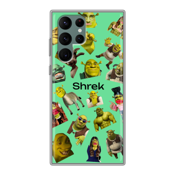 Силиконовый чехол на Samsung Galaxy S22 Ultra с принтом Шрек Shrek Силиконовый чехол на Samsung Galaxy S22 Ultra с принтом Шрек Shrek