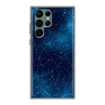 Силиконовый чехол на Samsung Galaxy S22 Ultra с принтом Космос звезды
