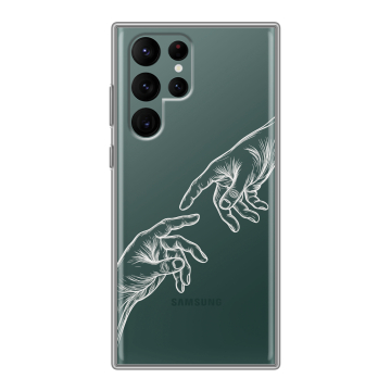 Силиконовый чехол на Samsung Galaxy S22 Ultra с принтом Сотворение мира