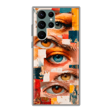Силиконовый чехол на Samsung Galaxy S22 Ultra с принтом Модный принт
