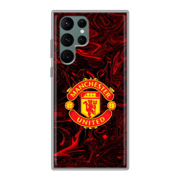 Силиконовый чехол на Samsung Galaxy S22 Ultra с принтом Manchester United