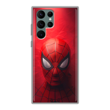 Силиконовый чехол на Samsung Galaxy S22 Ultra с принтом Spiderman Человек паук