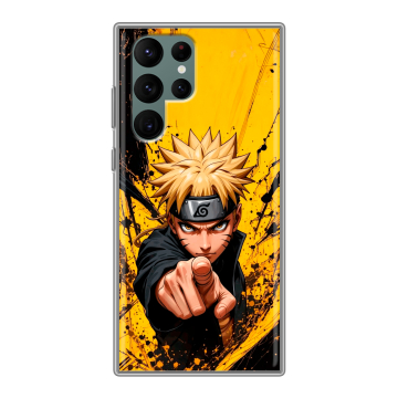 Силиконовый чехол на Samsung Galaxy S22 Ultra с принтом Naruto Наруто