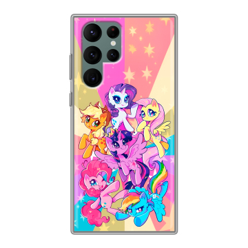 Силиконовый чехол на Samsung Galaxy S22 Ultra с принтом My little pony Дружба чудо