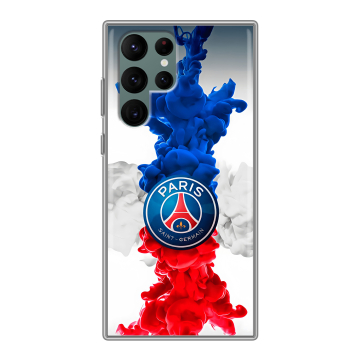 Силиконовый чехол на Samsung Galaxy S22 Ultra с принтом PSG ПСЖ