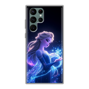 Силиконовый чехол на Samsung Galaxy S22 Ultra с принтом Холодное сердце Frozen