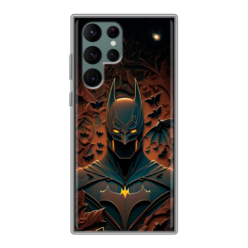 Силиконовый чехол на Samsung Galaxy S22 Ultra с принтом Batman Бэтмен