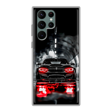 Силиконовый чехол на Samsung Galaxy S22 Ultra с принтом BMW БМВ