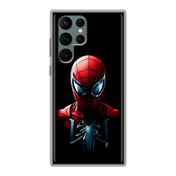 Силиконовый чехол на Samsung Galaxy S22 Ultra с принтом Spiderman Человек паук