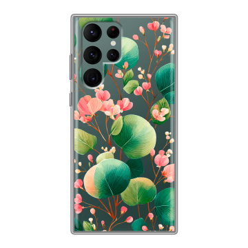 Силиконовый чехол на Samsung Galaxy S22 Ultra с принтом женский
