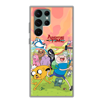 Силиконовый чехол на Samsung Galaxy S22 Ultra с принтом Adventure time Время приключений Силиконовый чехол на Samsung Galaxy S22 Ultra с принтом Adventure time Время приключений