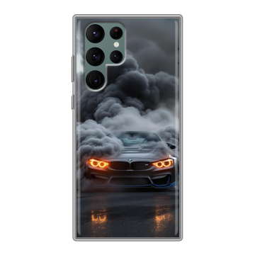 Силиконовый чехол на Samsung Galaxy S22 Ultra с принтом BMW БМВ Силиконовый чехол на Samsung Galaxy S22 Ultra с принтом BMW БМВ