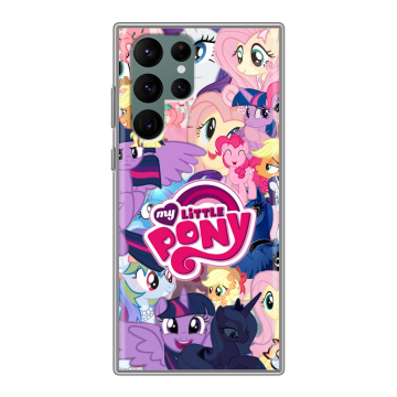 Силиконовый чехол на Samsung Galaxy S22 Ultra с принтом My little pony Дружба чудо Силиконовый чехол на Samsung Galaxy S22 Ultra с принтом My little pony Дружба чудо