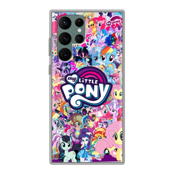Силиконовый чехол на Samsung Galaxy S22 Ultra с принтом My little pony Дружба чудо Силиконовый чехол на Samsung Galaxy S22 Ultra с принтом My little pony Дружба чудо