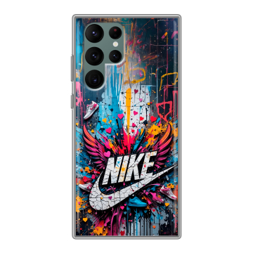 Силиконовый чехол на Samsung Galaxy S22 Ultra с принтом Nike Найк Силиконовый чехол на Samsung Galaxy S22 Ultra с принтом Nike Найк