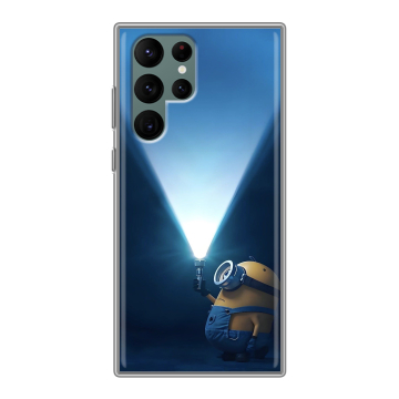 Силиконовый чехол на Samsung Galaxy S22 Ultra с принтом Миньоны Силиконовый чехол на Samsung Galaxy S22 Ultra с принтом Миньоны